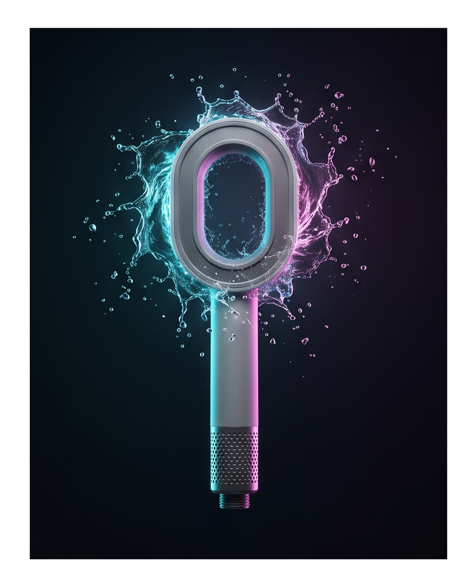 Puera shower head with limescale filter