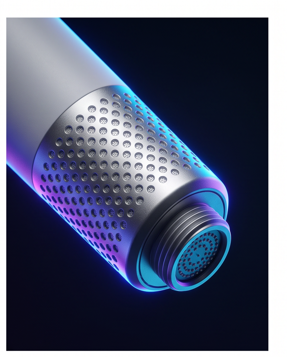Puera shower head with limescale filter