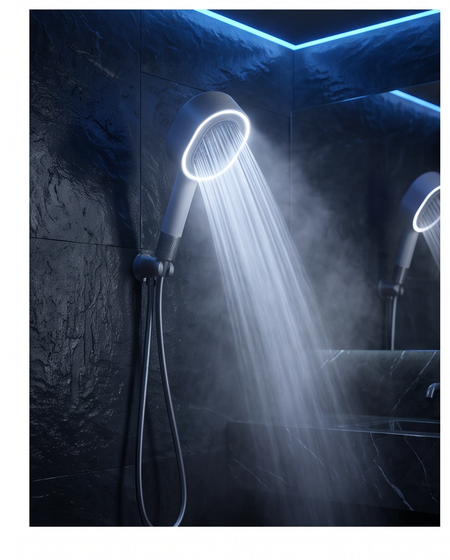 Puera shower head with limescale filter