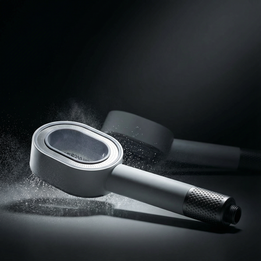 Puera shower head with limescale filter